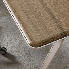 1 Person Desk with Cabinet Minimalist Executive Office Desk.