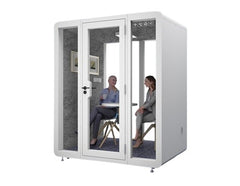 Homelements 2 Persons 1.8x1.5x2.3m White & Black Metal Plate Model Mobile Soundproof Room Home Live Broadcast Room Singing Cabin Recording Studio Indoor Telephone Booth Piano Sleeping Soundproof Silent Cabin