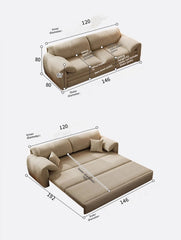 Removable Sofa Bed Multi-functional Folding Dual-purpose Small Apartment Living Room Double Elephant Ear Sofa