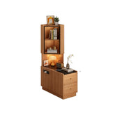 All solid wood corner rack, bedroom bedside 90-degree triangular cabinet, living room corner sofa side corner locker