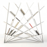 Italian Minimalist Paint Bookshelf Bookcase Floor Shelf Living Room Wall Display Rack Storage Rack Storage Rack Partition