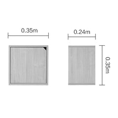 Linsay Geo Single Cube Storage with Door, White