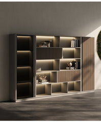 Boss Office Background Cabinet Light Luxury File Cabinet Data Cabinet Simple Modern Bookcase Locker Floor Cabinet Bookshelf