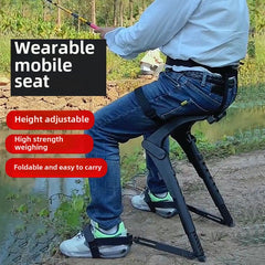 Exoskeleton Wear Seat Wear Sports Chair Fishing Folding Stool Outdoor Portable Travel Multifunctional Seat Stool