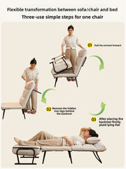 Folding Recliner Office Lunch Break Siesta Bed Dual-purpose Chair Household Dormitory Reclining Seat Back Sofa Chair