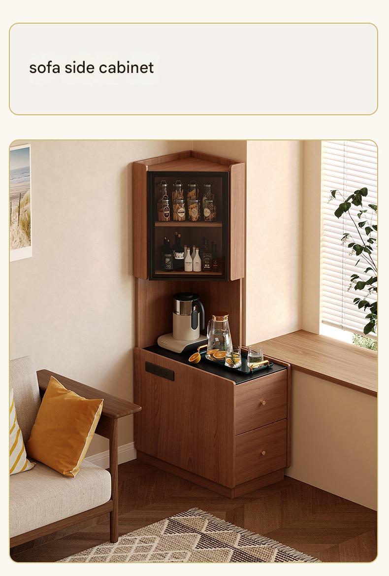 Corner locker wall corner bedside storage cabinet living room corner tea table corner cabinet next to sofa side cabinet locker
