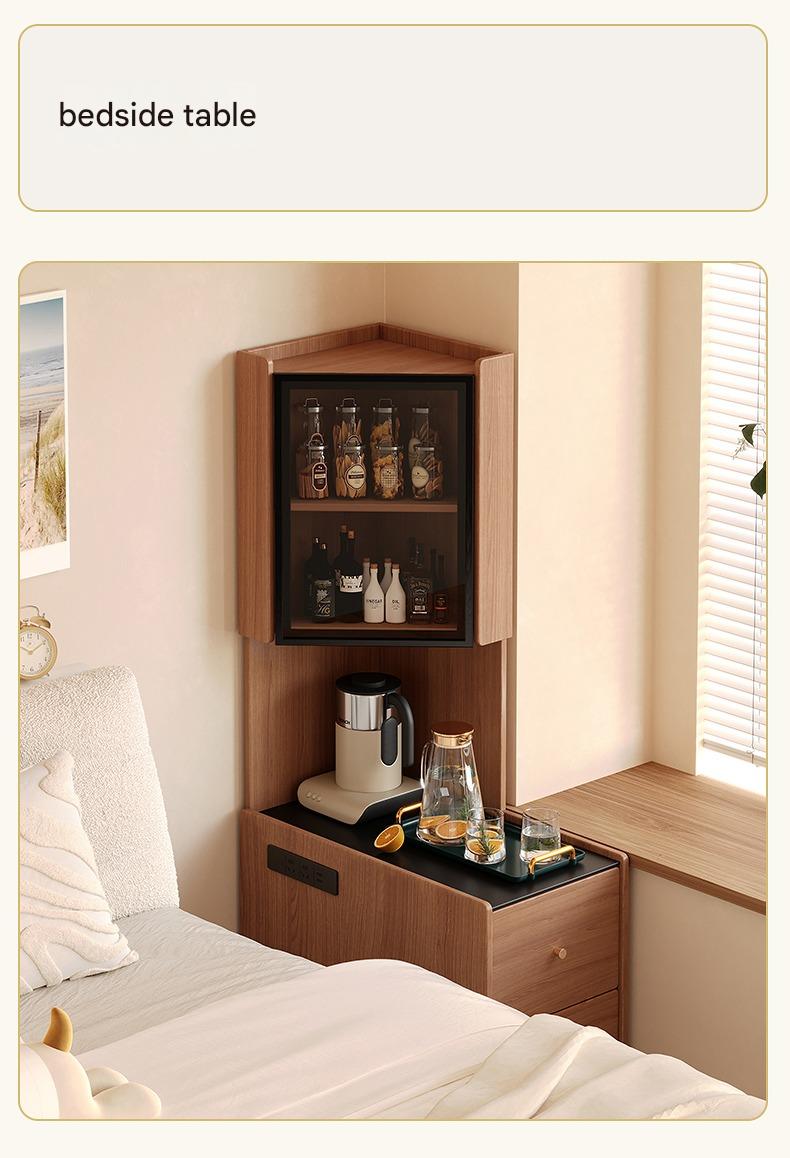 Corner locker wall corner bedside storage cabinet living room corner tea table corner cabinet next to sofa side cabinet locker