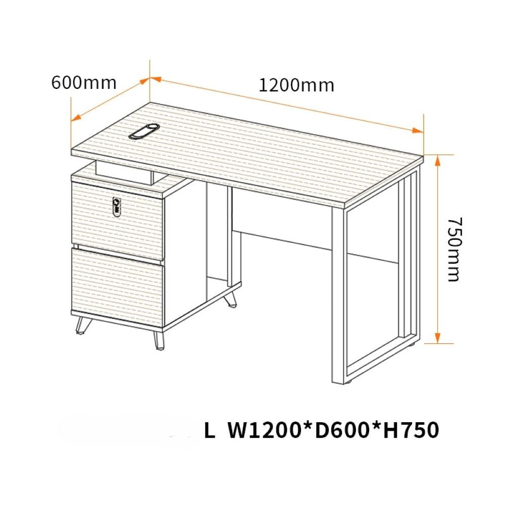 Single Cabinet Desk Space-Saving Office Furniture