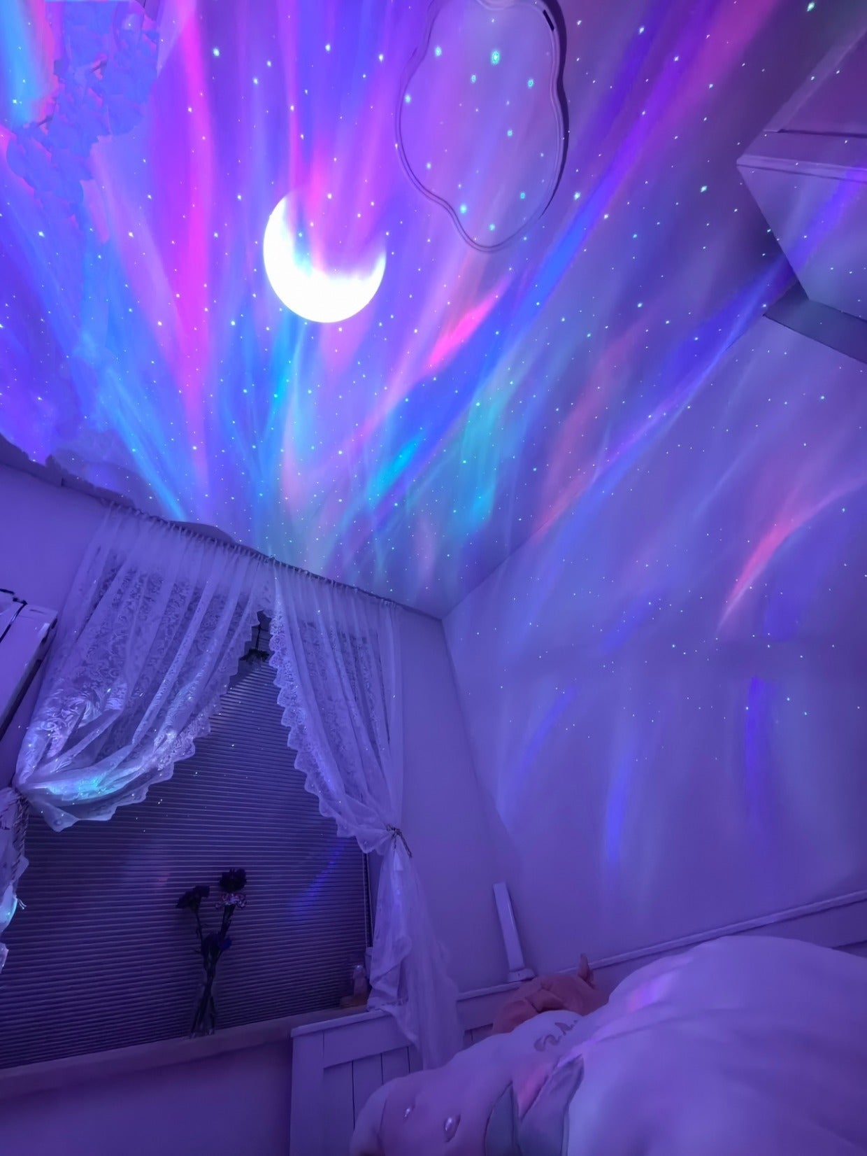 Northern Lights Projection Starry Sky Top Ambient Light Gypsy Bedroom Moon Mood Night Light Birthday Gift