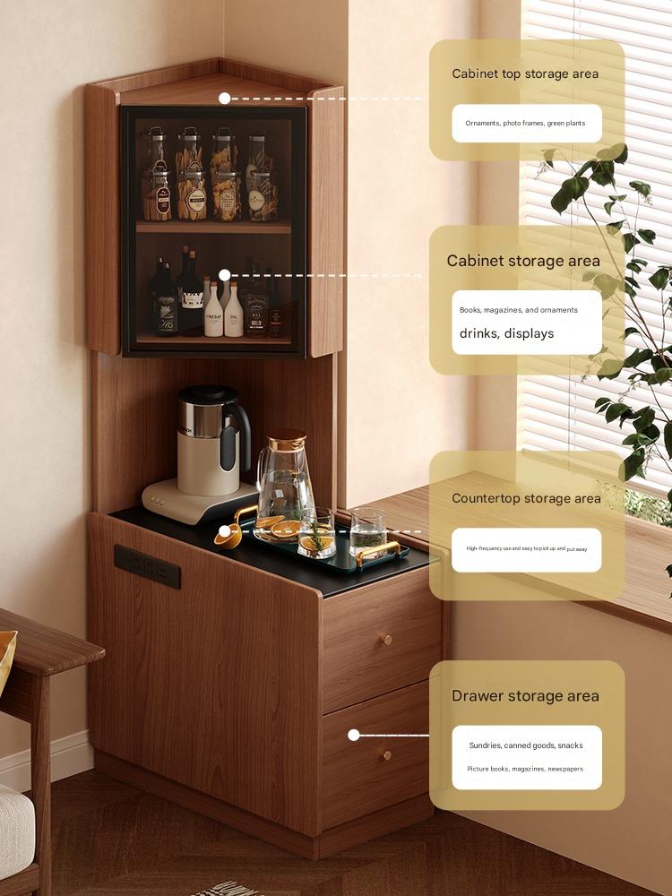 Corner locker wall corner bedside storage cabinet living room corner tea table corner cabinet next to sofa side cabinet locker
