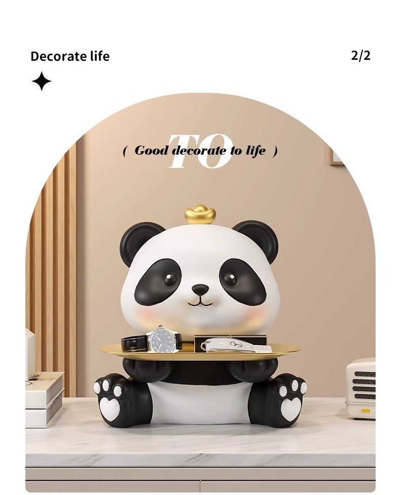German Panda Key Storage Entrance Ornament Entry Shoe Cabinet Desktop Decoration Living Room Home Housewarming Gifts