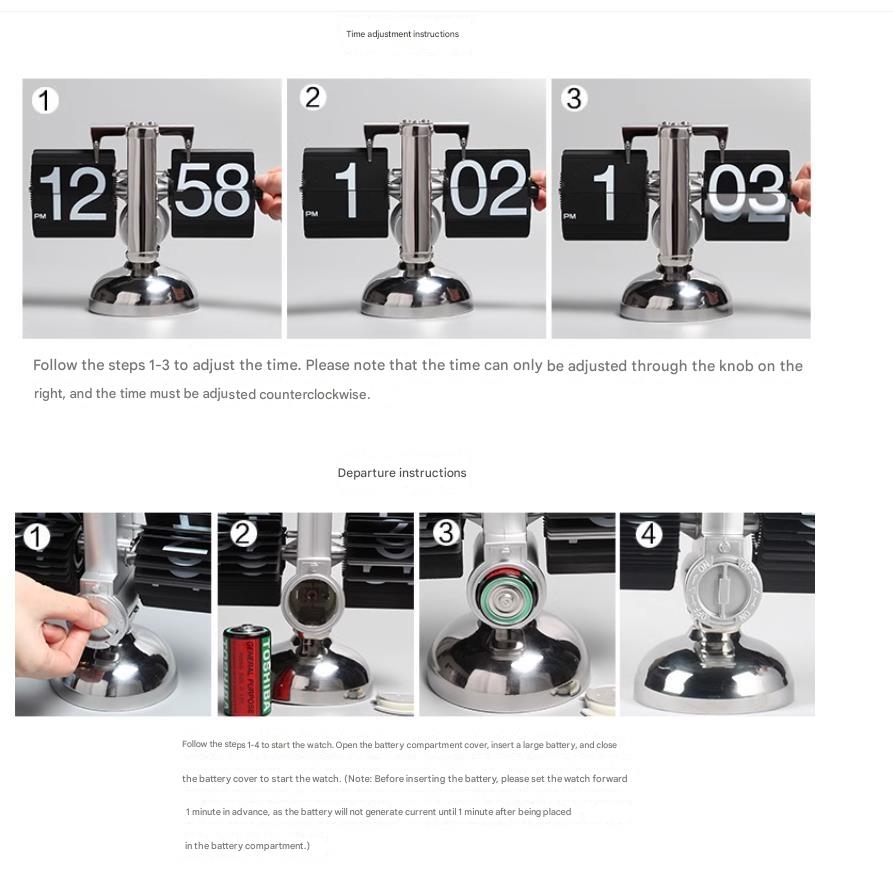 Creative automatic page turning clock clock living room ornament office walnut mechanical home desktop for boyfriend