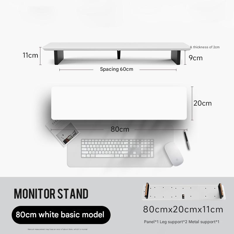 80cm 100cm 120cm Monitor Stand Riser with Storage | Ergonomic Desk Organiser for Home Office