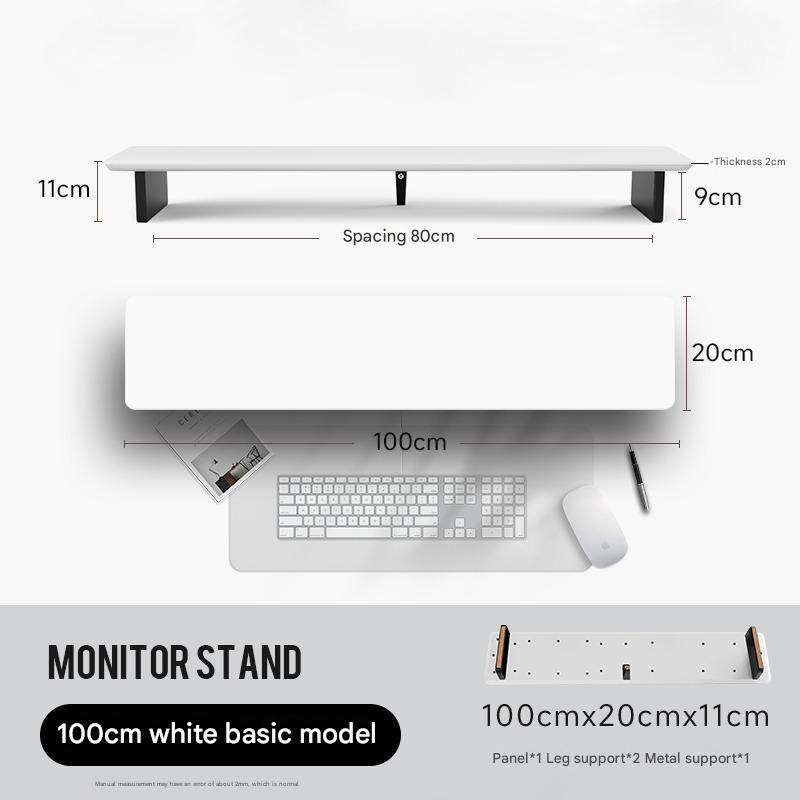 80cm 100cm 120cm Monitor Stand Riser with Storage | Ergonomic Desk Organiser for Home Office