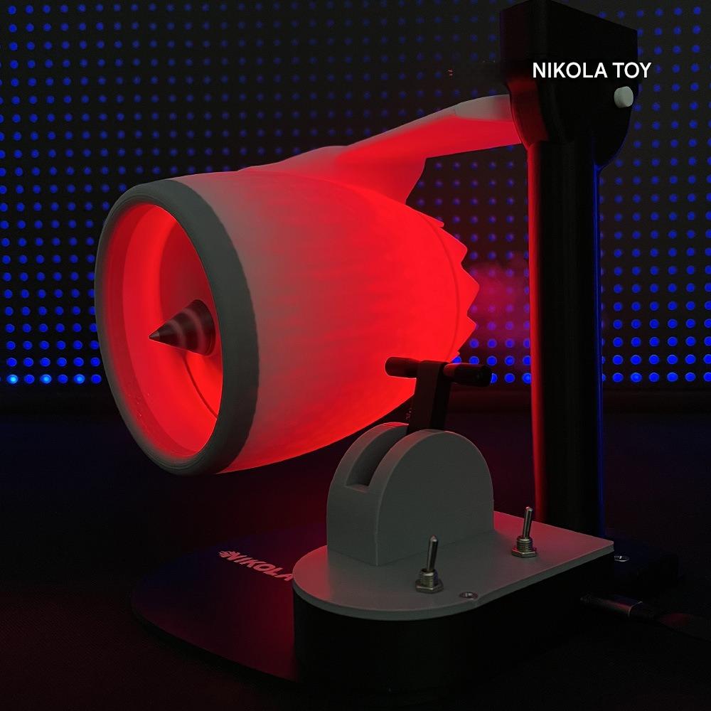 New desktop turbofan aircraft engine creative fan humidification spray with light desktop turbofan technology