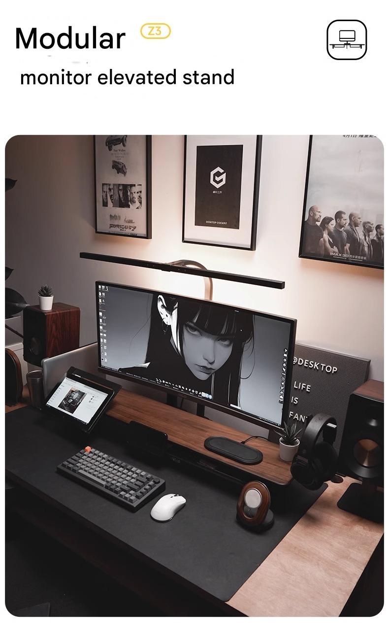 80cm 100cm 120cm Monitor Stand Riser with Storage | Ergonomic Desk Organiser for Home Office