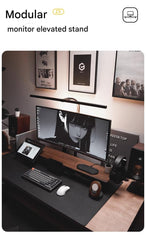 80cm 100cm 120cm Monitor Stand Riser with Storage | Ergonomic Desk Organiser for Home Office