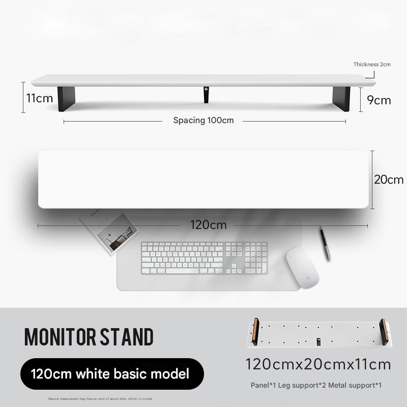 80cm 100cm 120cm Monitor Stand Riser with Storage | Ergonomic Desk Organiser for Home Office