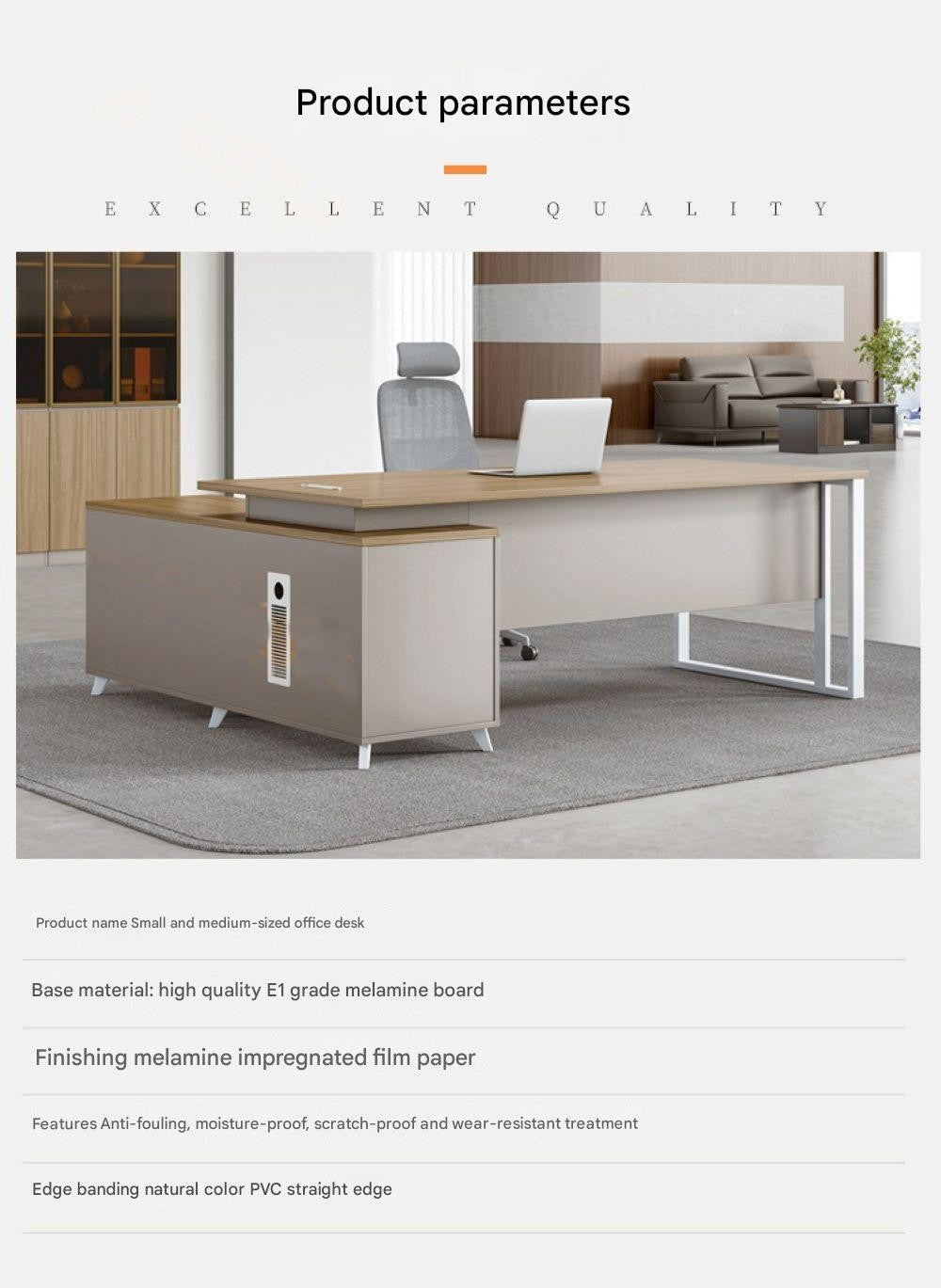 Single Cabinet Desk Space-Saving Office Furniture