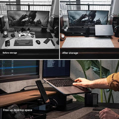 80cm 100cm 120cm Monitor Stand Riser with Storage | Ergonomic Desk Organiser for Home Office