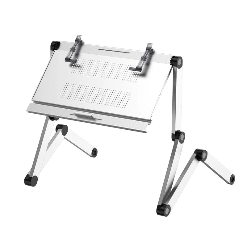 OMAX Bed Computer Desk - Lying Down Computer Workstation for Laptops, Foldable Stand, Perfect for Reading in Bed