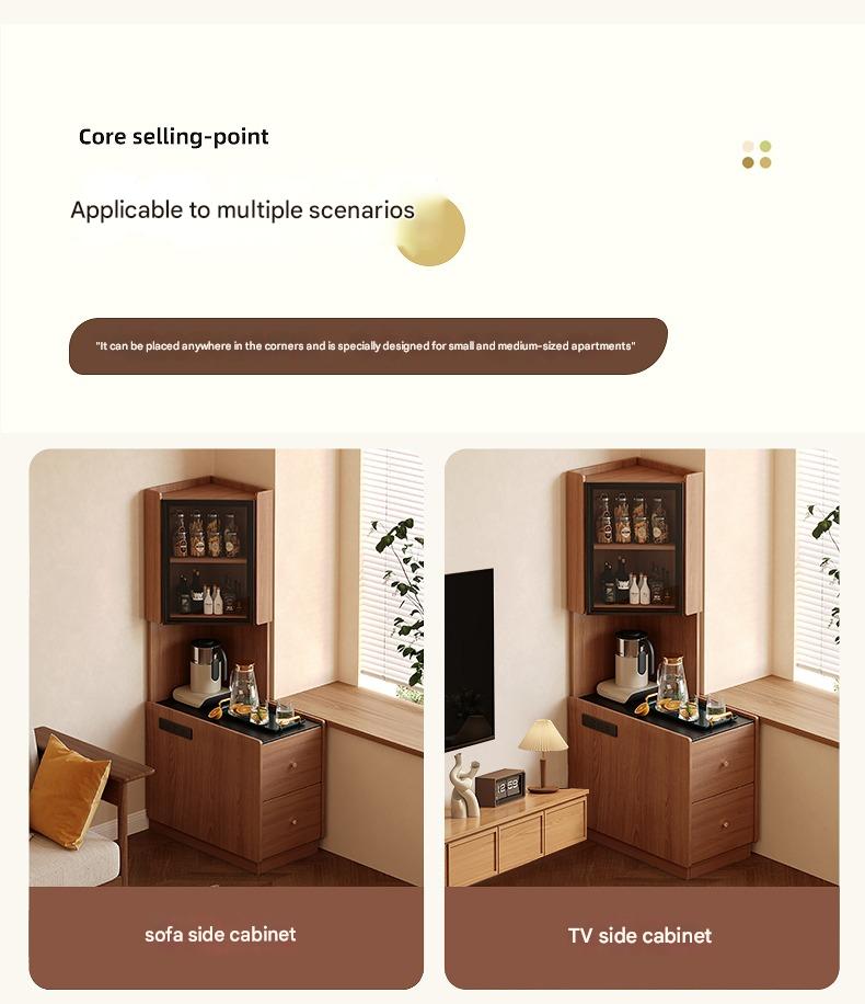 Corner locker wall corner bedside storage cabinet living room corner tea table corner cabinet next to sofa side cabinet locker