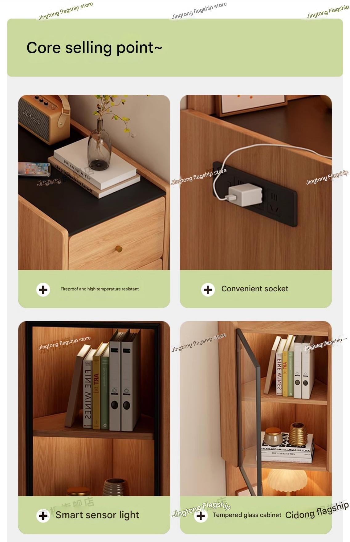 All Solid Wood Corner Rack, Bedroom Bedside 90-degree Triangular Cabinet, Living Room Corner Sofa Side Corner Locker
