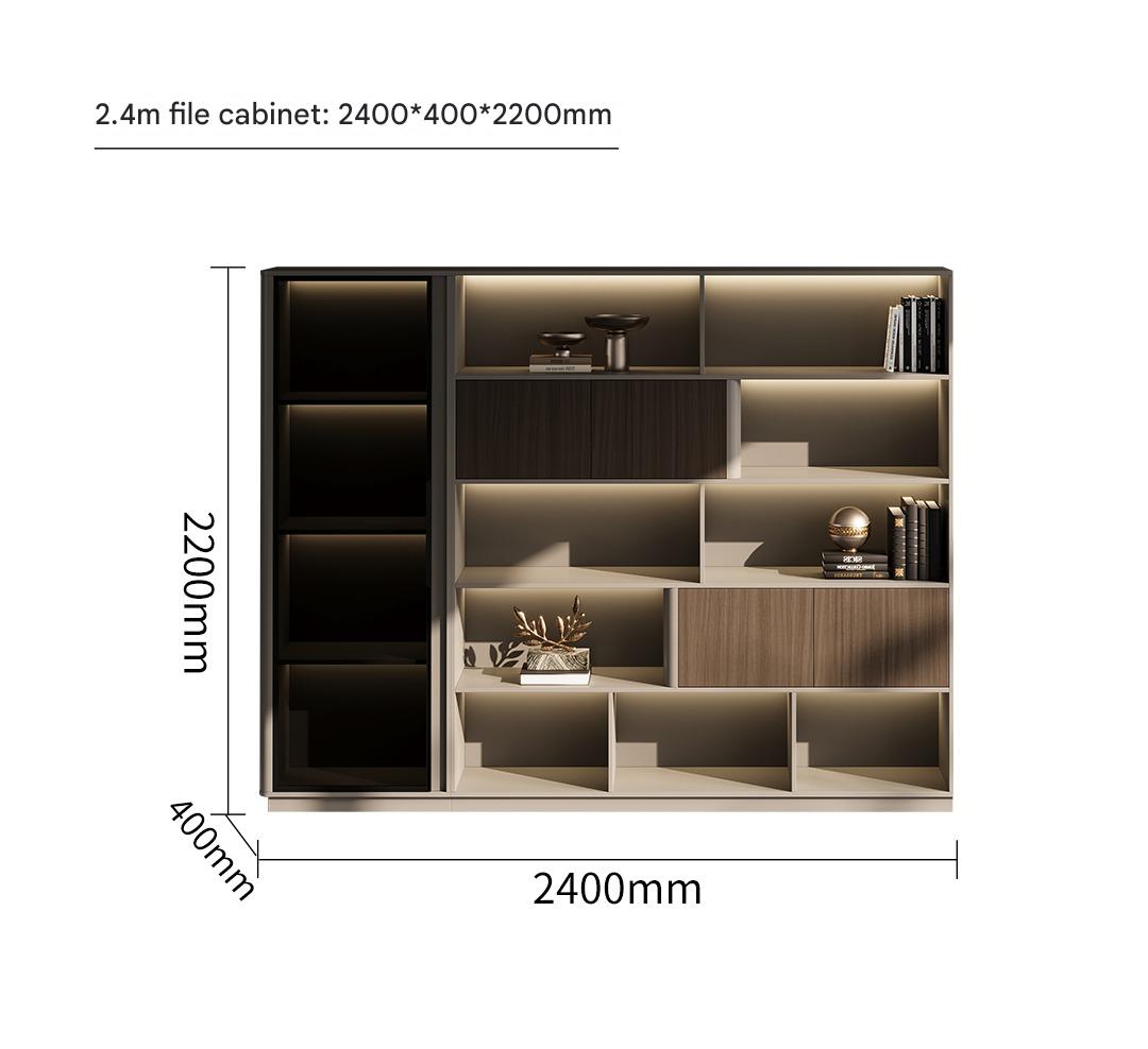 Boss Office Background Cabinet Light Luxury File Cabinet Data Cabinet Simple Modern Bookcase Locker Floor Cabinet Bookshelf