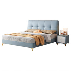 Homelements Cream Style Children's Bed 1.5 Meters and 1.8 Meters Boys and Girls Princess Soft Bed Master Bedroom Modern Simple Solid Wood Frame Bed