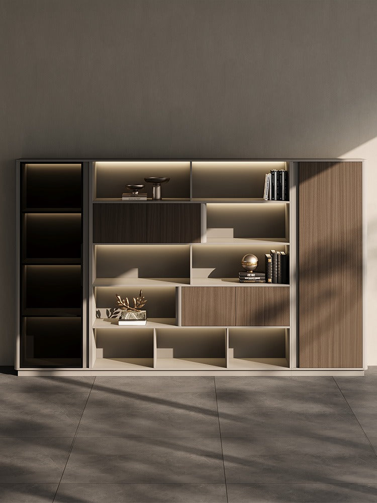 Boss Office Background Cabinet Light Luxury File Cabinet Data Cabinet Simple Modern Bookcase Locker Floor Cabinet Bookshelf
