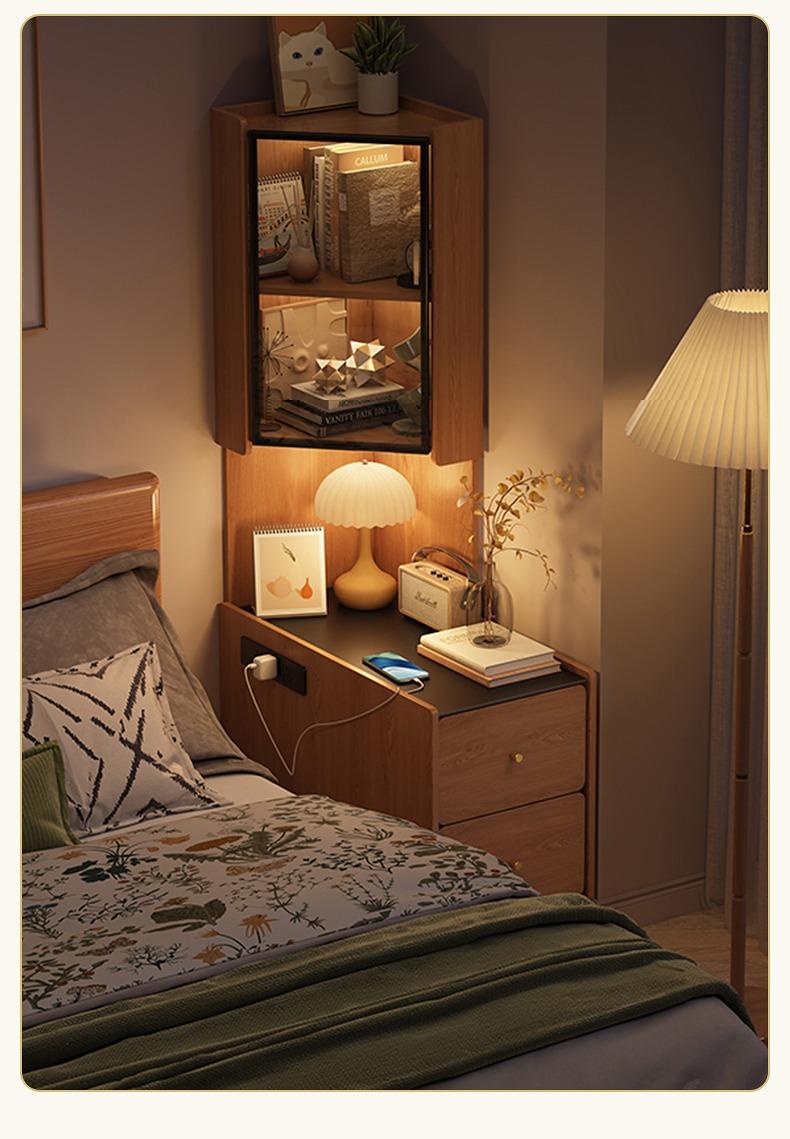 Corner locker wall corner bedside storage cabinet living room corner tea table corner cabinet next to sofa side cabinet locker