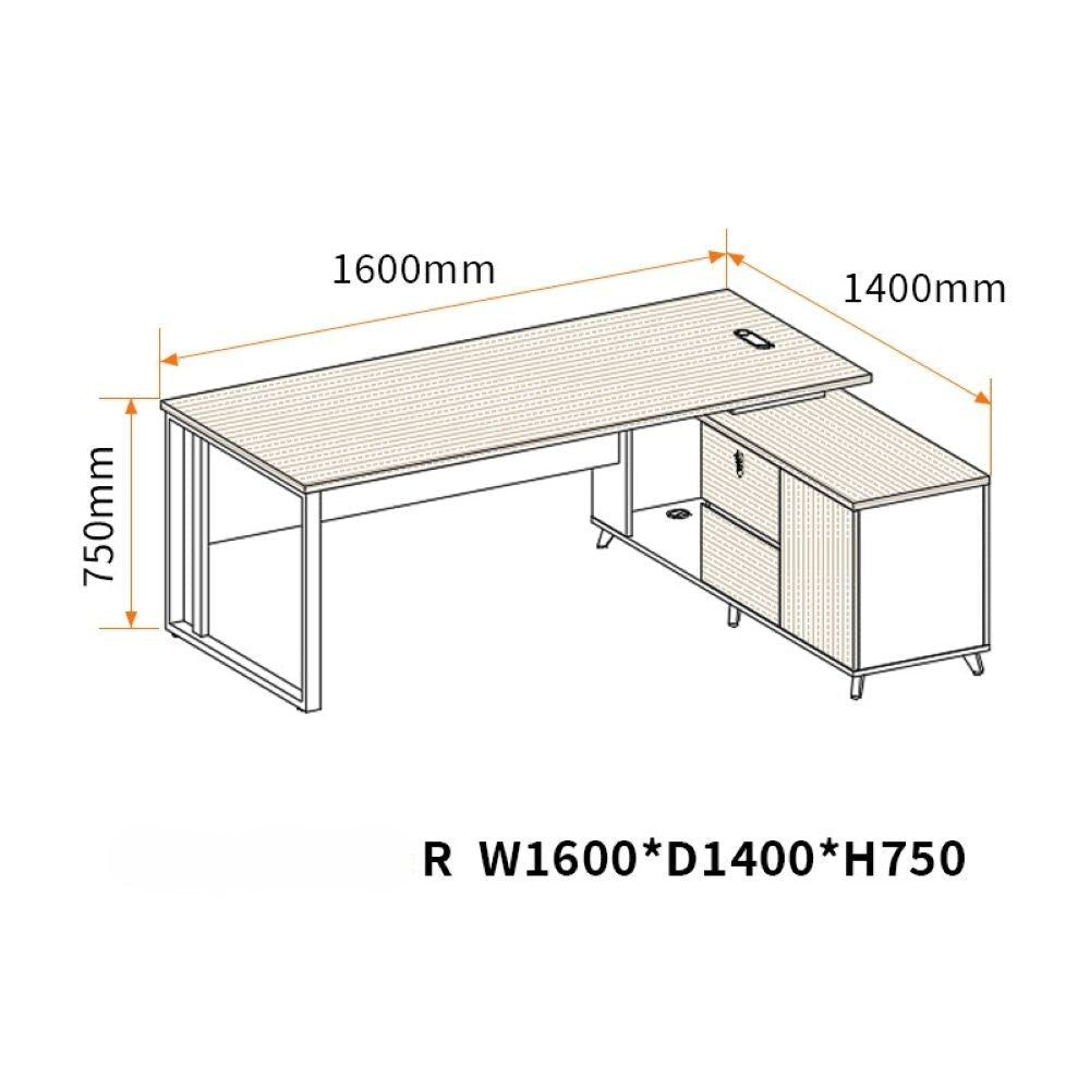 Single Cabinet Desk Space-Saving Office Furniture