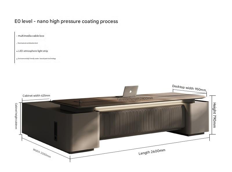 Boss Table Chairperson's Office High-end Light Luxury Modern Furniture Desk File Cabinet Combination Set