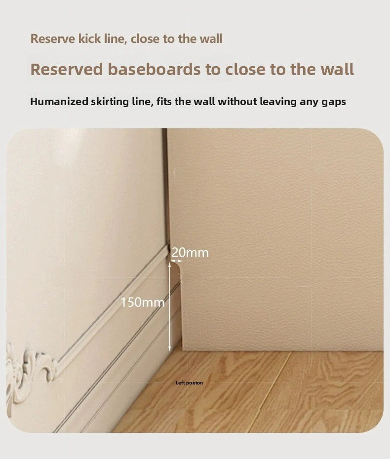 Cream wind pull foldable solid wood desk bookcase integrated bedroom bedside invisible retractable computer desk locker