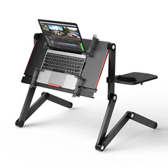 OMAX Bed Computer Desk - Lying Down Computer Workstation for Laptops, Foldable Stand, Perfect for Reading in Bed