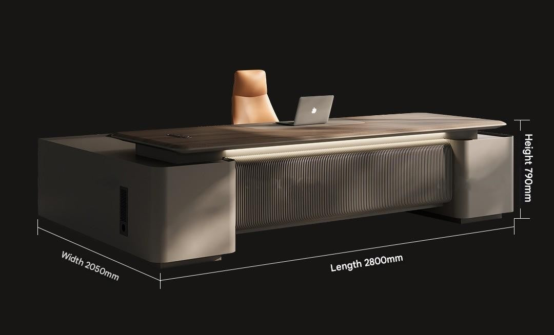 Boss Table Chairperson's Office High-end Light Luxury Modern Furniture Desk File Cabinet Combination Set