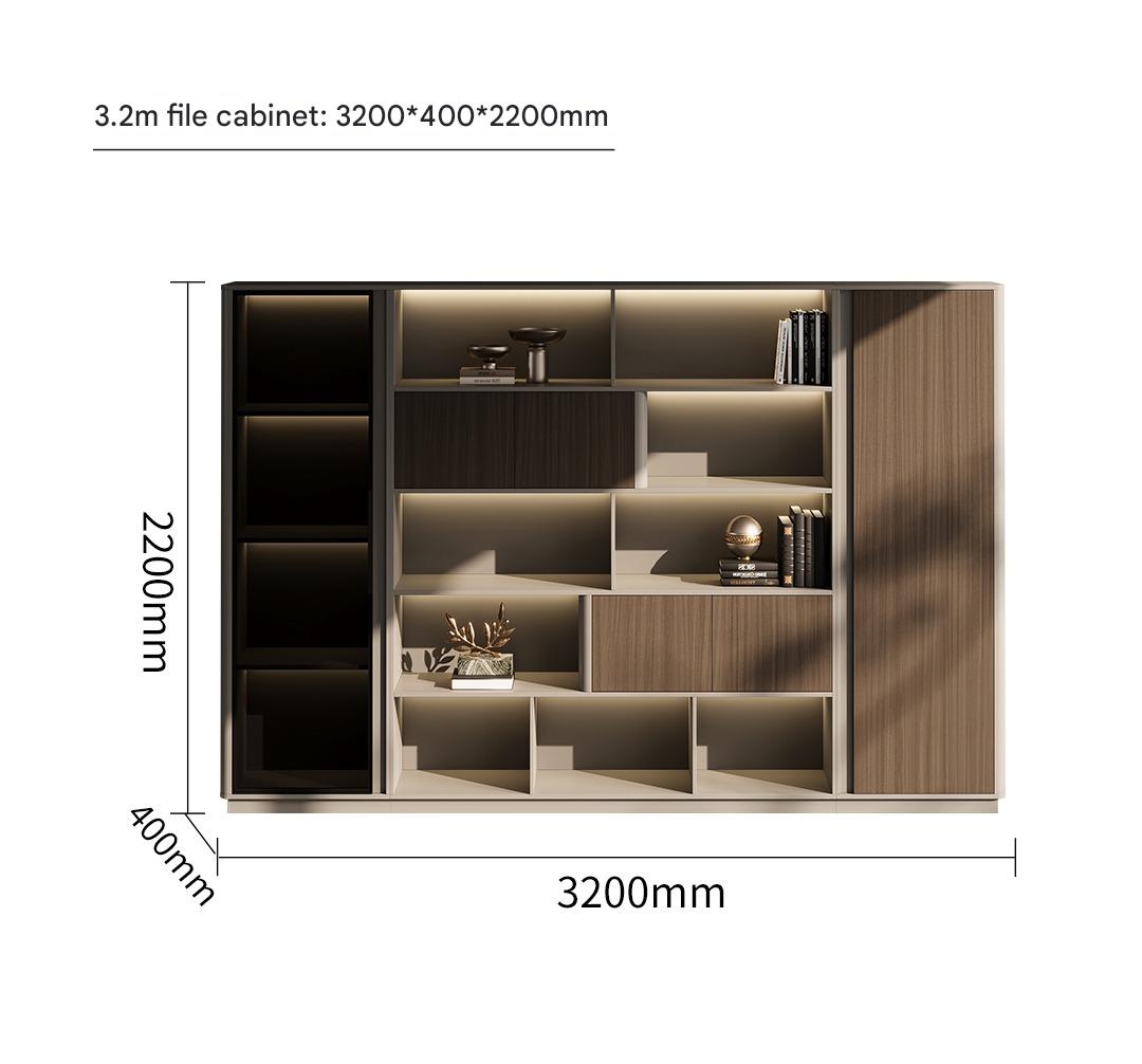 Boss Office Background Cabinet Light Luxury File Cabinet Data Cabinet Simple Modern Bookcase Locker Floor Cabinet Bookshelf