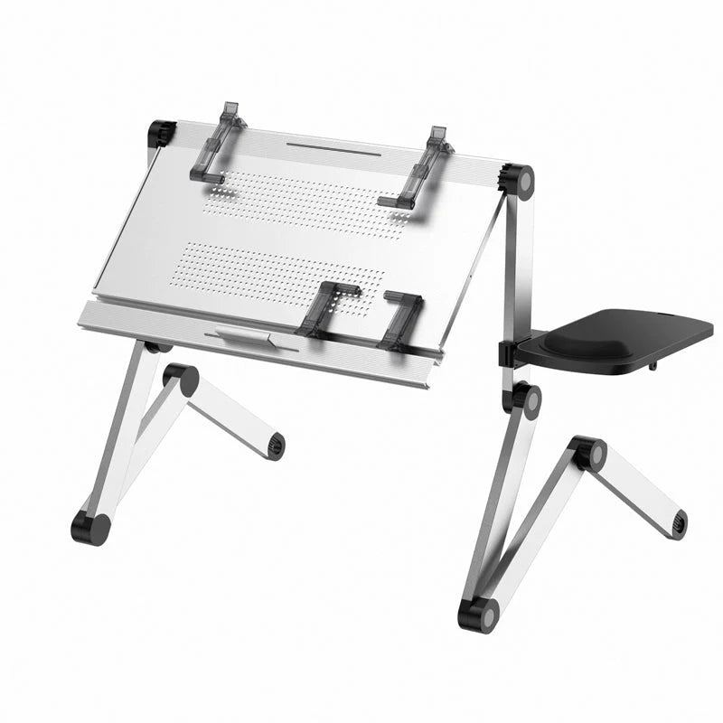OMAX Bed Computer Desk - Lying Down Computer Workstation for Laptops, Foldable Stand, Perfect for Reading in Bed