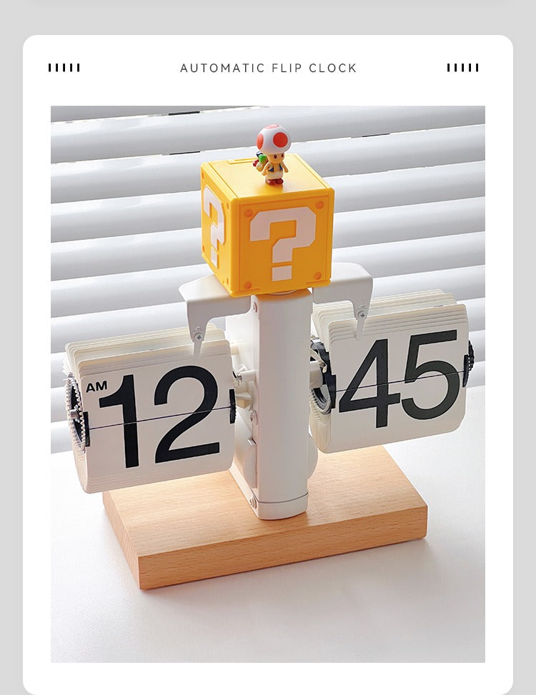 Creative automatic page turning clock clock living room ornament office walnut mechanical home desktop for boyfriend