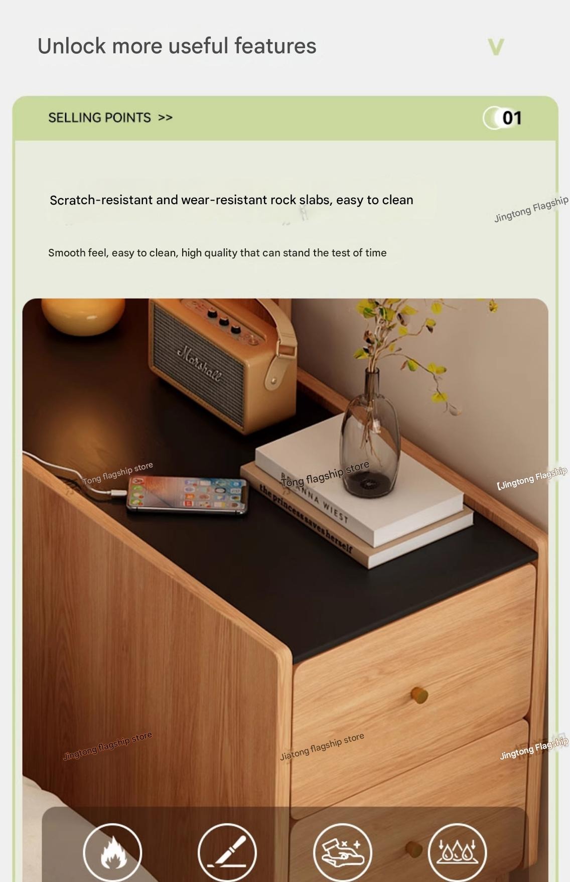 All solid wood corner rack, bedroom bedside 90-degree triangular cabinet, living room corner sofa side corner locker
