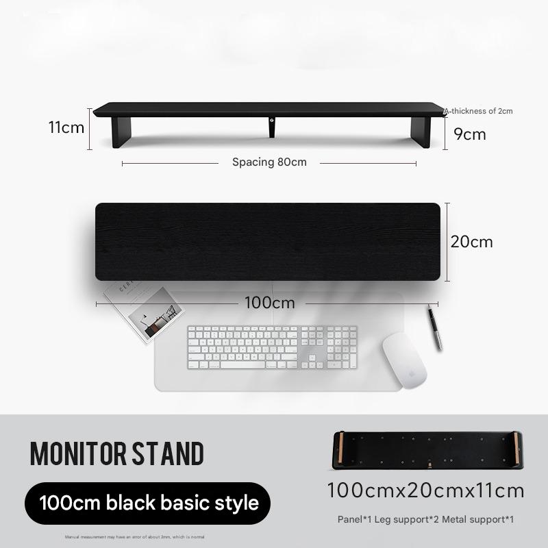 80cm 100cm 120cm Monitor Stand Riser with Storage | Ergonomic Desk Organiser for Home Office