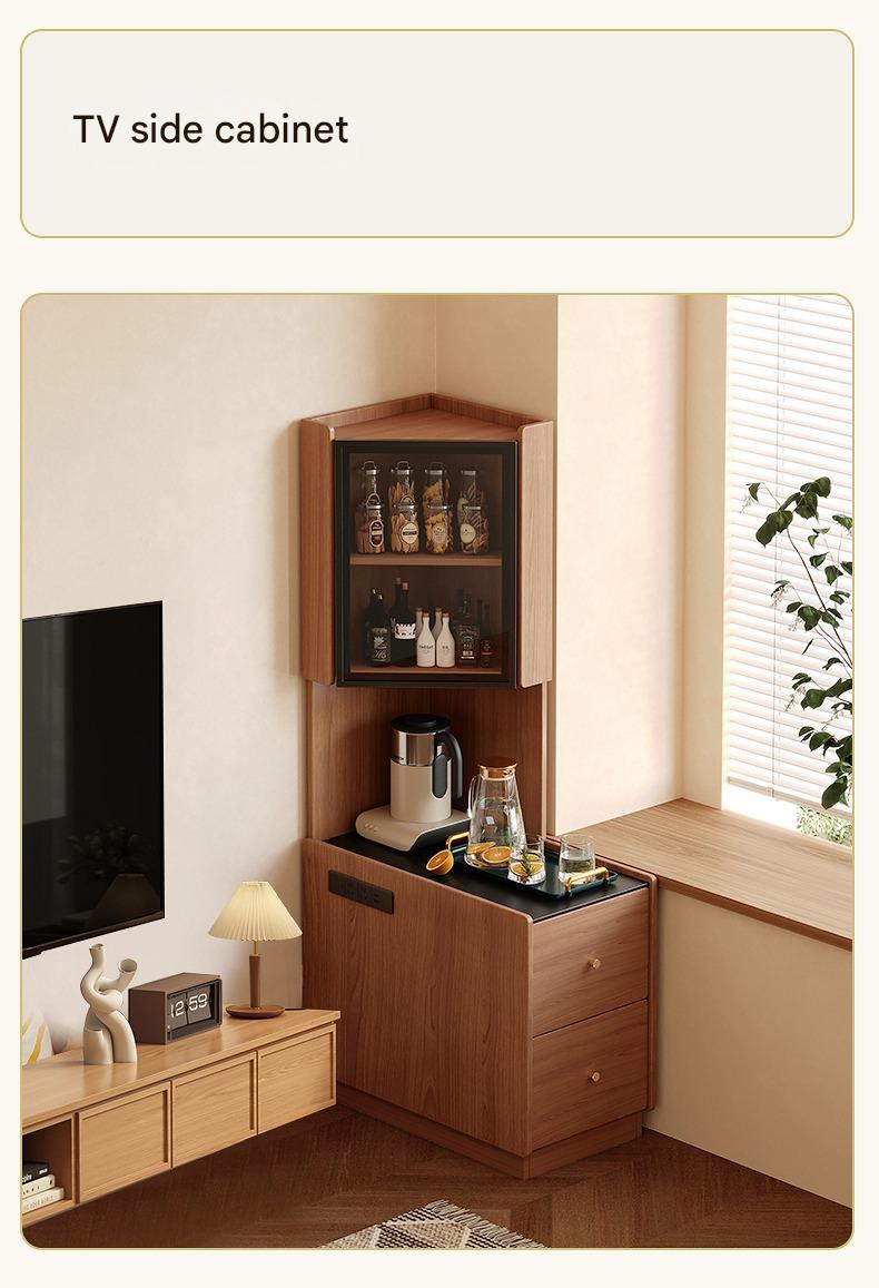 Corner locker wall corner bedside storage cabinet living room corner tea table corner cabinet next to sofa side cabinet locker