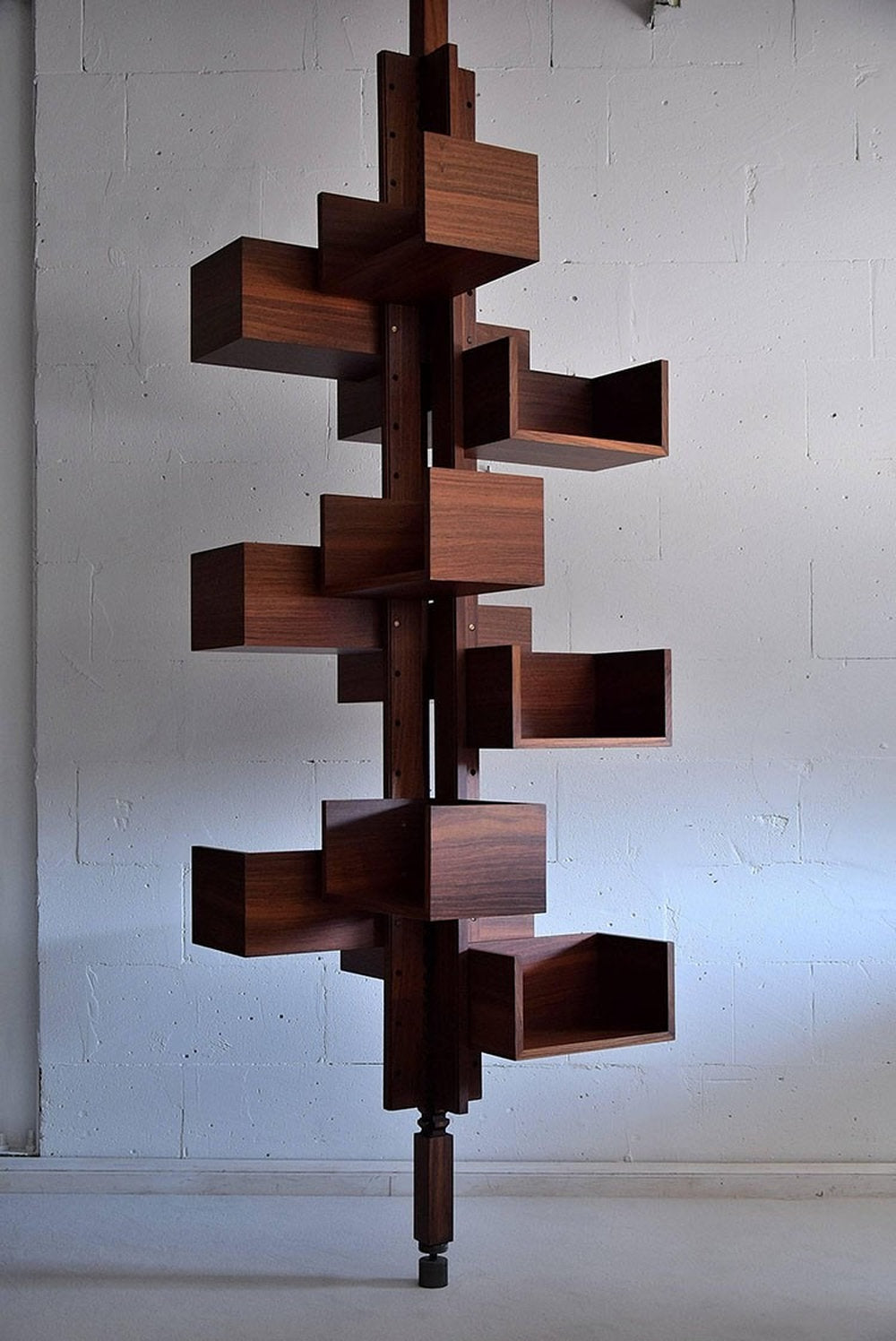 Rotating Bookcase | Designer Mid-Century Modern Shelf