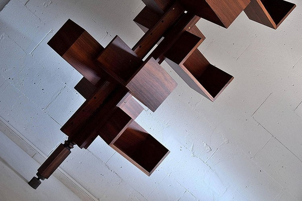 Rotating Bookcase | Designer Mid-Century Modern Shelf