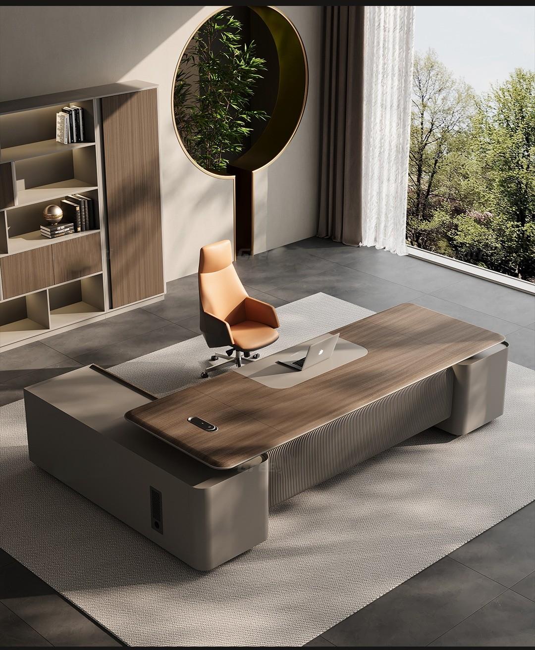 Boss Table Chairperson's Office High-end Light Luxury Modern Furniture Desk File Cabinet Combination Set
