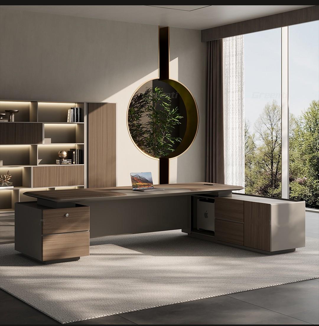 Boss Table Chairperson's Office High-end Light Luxury Modern Furniture Desk File Cabinet Combination Set