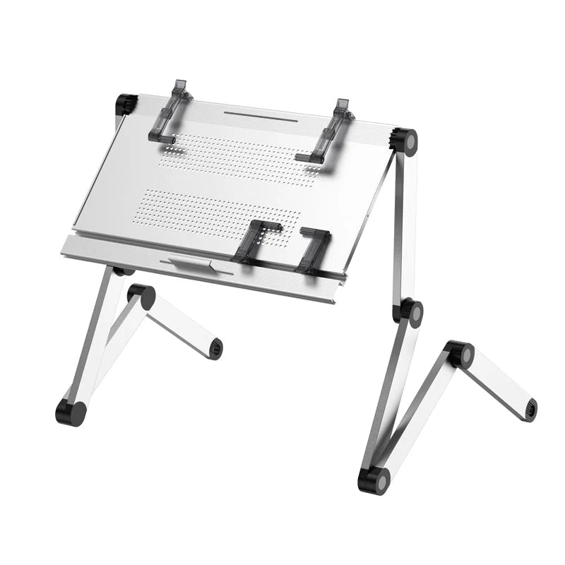 OMAX Bed Computer Desk - Lying Down Computer Workstation for Laptops, Foldable Stand, Perfect for Reading in Bed