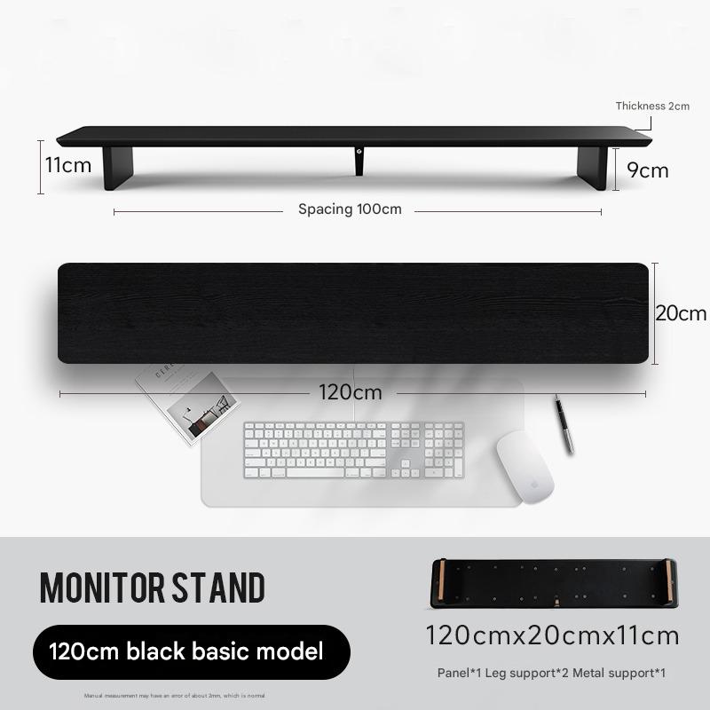 80cm 100cm 120cm Monitor Stand Riser with Storage | Ergonomic Desk Organiser for Home Office