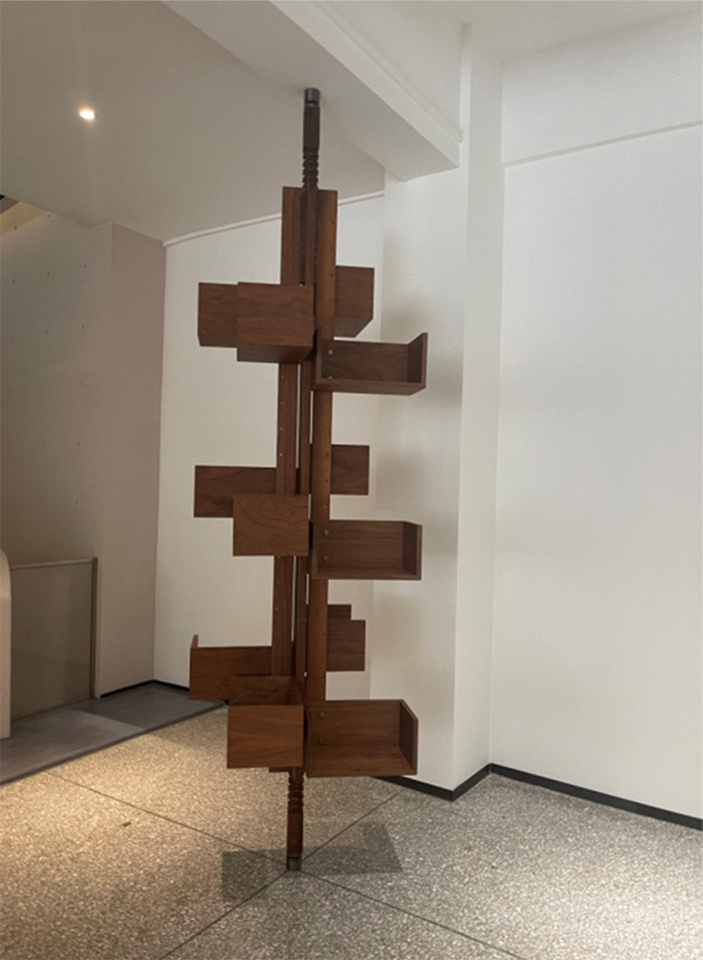 Rotating Bookcase | Designer Mid-Century Modern Shelf