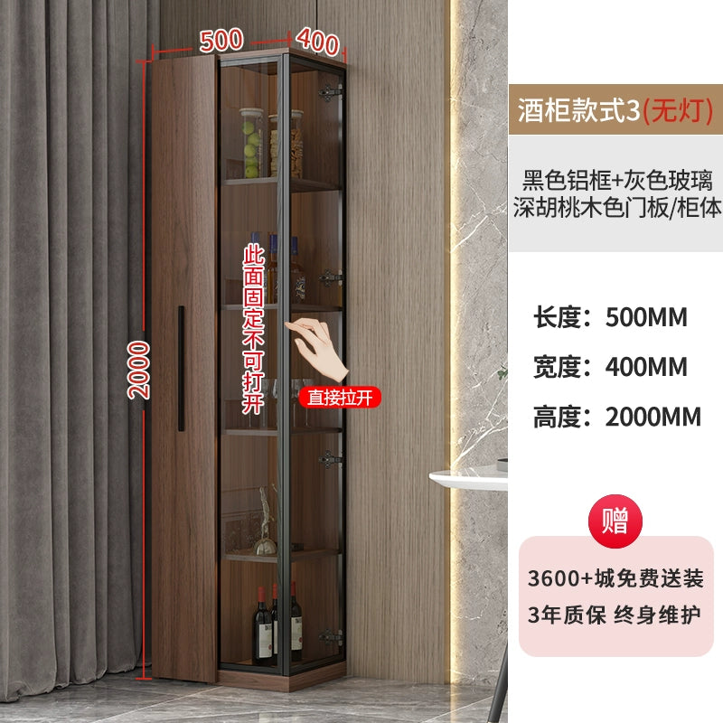 Corner Wine Cabinet Living Room Wall Display Cabinet Triangle Cabinet Household Medieval Style Dining Side Cabinet Locker